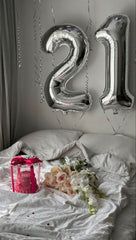 IWERP Silver Number 1 Balloon ideal photo prop for family moments.
