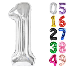 IWERP Silver Number 1 Balloon 40-inch for a stunning birthday photo backdrop.