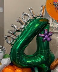 IWERP St Patrick Day themed setup uses green 14 balloon for festive vibe