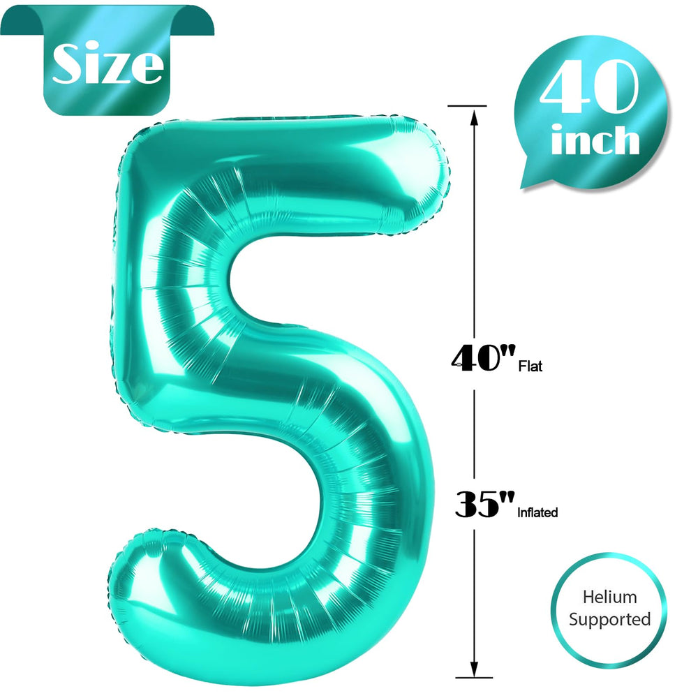 IWERP teal 5-balloon photo backdrop creates a focal point for celebrations.