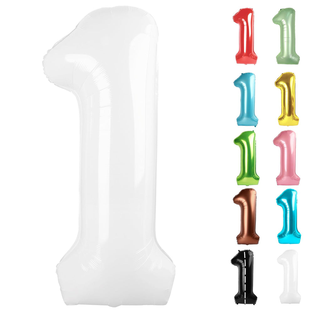 IWERP White Number 1 Balloon 40-Inch as a bold centerpiece and photo focal point.