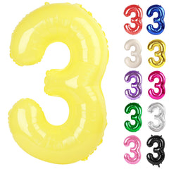 IWERP Yellow 40-inch Number 3 balloon serves as a bold photo backdrop.