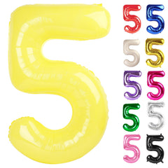 IWERP yellow number 5 balloon 40 inch perfect centerpiece for photos