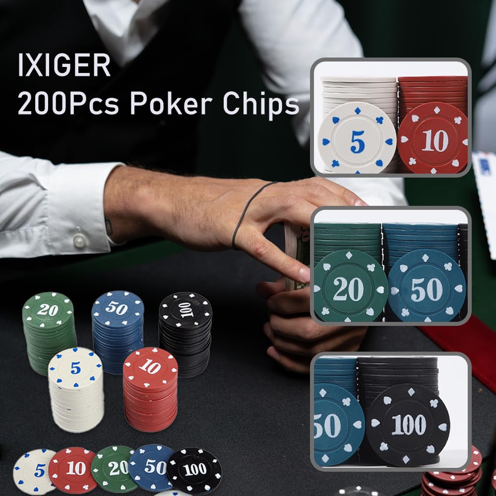 IXIGER 200Pcs set suitable for home game nights and gatherings.