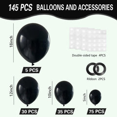 IXVAN black balloon 12in for garland setup and centerpieces
