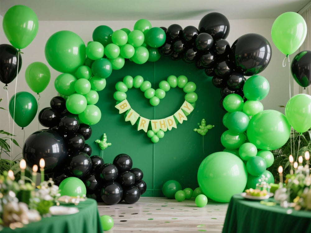 IXVAN green balloons 5-inch micro accents for tabletop decor