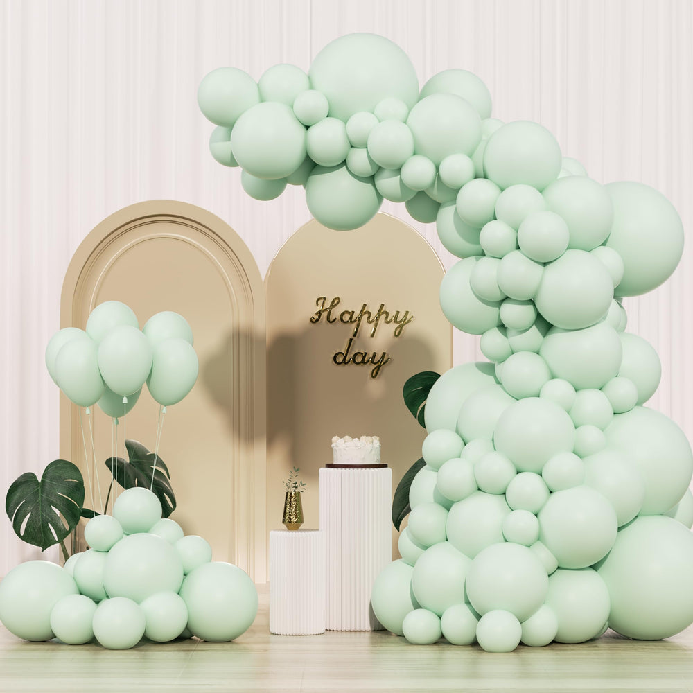 IXVAN pastel green 18-inch balloons pack for bold party decor