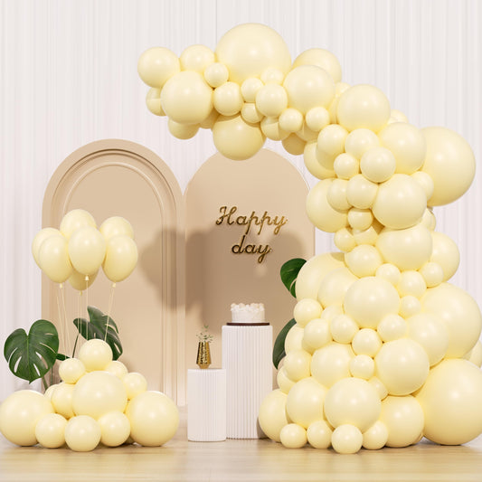 IXVAN pastel yellow 18 inch balloons for bold garland setup and festive backdrop