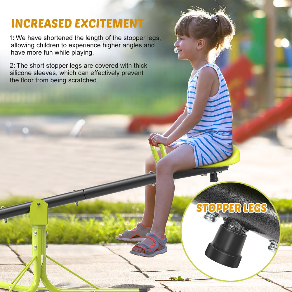 Iyoyo Teeter Totter base and support system highlight solid construction.
