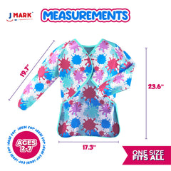 J MARK Art Smock velcro closure back ensures easy removal after activities.