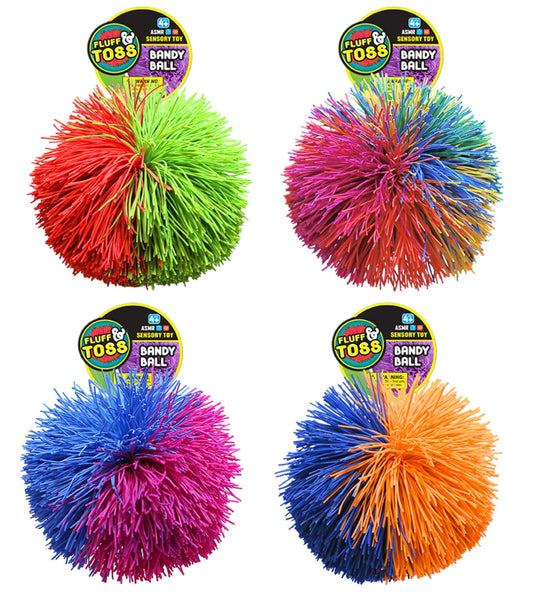 JA-RU Bandy Ball: colorful 3-inch closeup silicone for sensory play and focus.