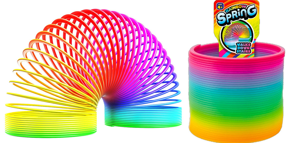 JA-RU Big Magic Rainbow Spring Pack in action, a colorful fidget for focus and stress relief