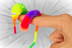 JA-RU fuzzy worm orange for playful tricks and classroom prizes.