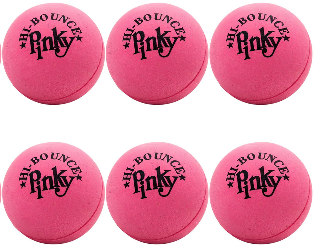 JA-RU Hi-Bounce Pinky Ball 6-pack front view, high bounce for indoor and outdoor play