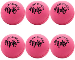 JA-RU Hi-Bounce Pinky Ball 6-pack front view, high bounce for indoor and outdoor play