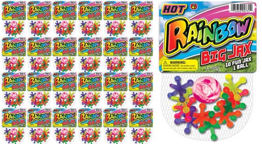 JA-RU Jumbo Jax Set on display with rainbow neon colors for engaging indoor play