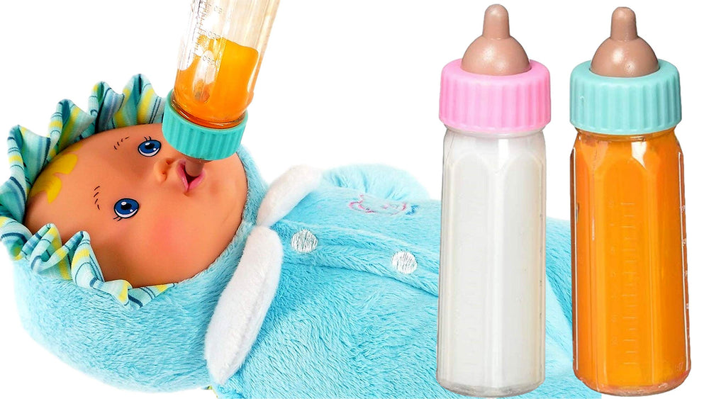 JA-RU Magic Baby Doll Bottles lightweight plastic design is safe for small hands.