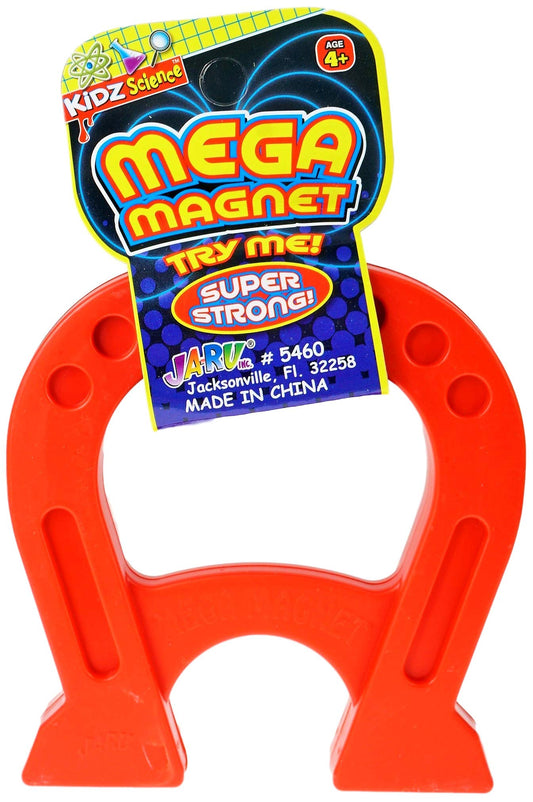 JA-RU Mega Magnet Toy orange horseshoe magnet for kidsβ magnetic exploration