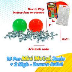 JA-RU jacks set with two colorful balls ideal for party filler