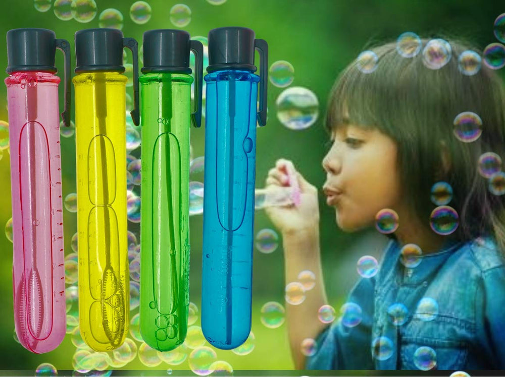 JA-RU Neon colored bubble wands brighten any party with vibrant bubble bursts