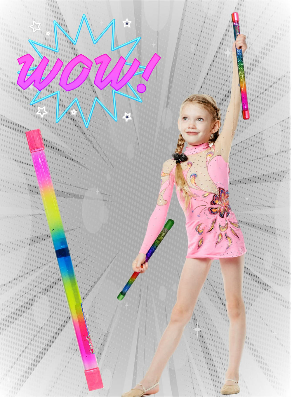 JA-RU Glitter Wands brighten parties as colorful, twirling favors.