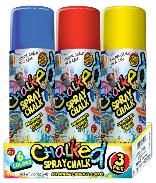 JA-RU Sidewalk Chalk Spray blue can for vibrant outdoor art on driveways