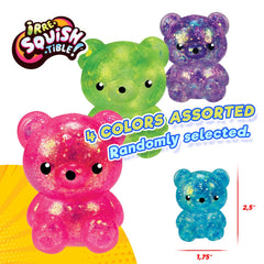 JA-RU Squeezy Bear blue glitter, ideal for study or work sessions