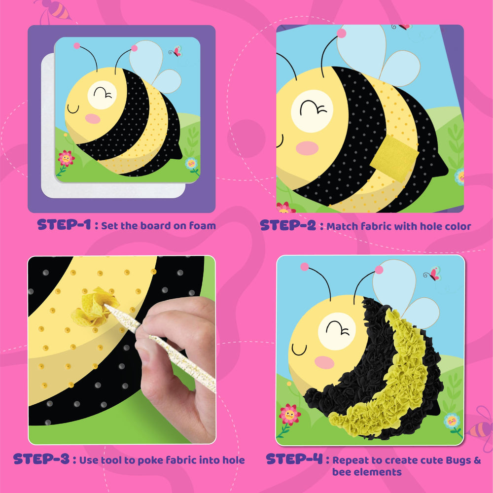jackinthebox Poke Poke Art Bugs dragonfly – independent play with no glue or paint.