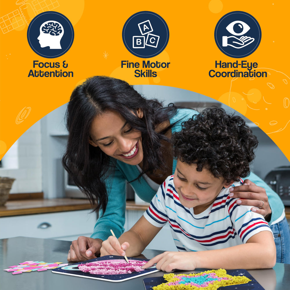 jackinthebox Poke Poke Art kit – foam boards provide durable crafting surfaces.