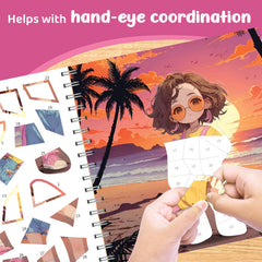 jackinthebox sticker-by-number activity builds fine motor skills through playful sticker placement.