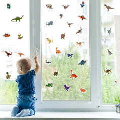 Jactales kid-friendly travel activity with dinosaur stickers for busy travelers.