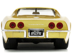 Jada Big Time Muscle 1:24 Corvette Stingray ZL-1 die-cast model in gold finish.