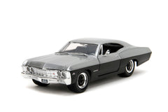 Jada BigTime Muscle Impala SS candy-silver-black finish for classic muscle car vibe.