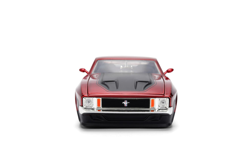 Jada Big Time Muscle Mustang Mach 1 wheels close-up shows premium finish.