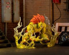 Highly articulated joints support dynamic battle stances and recreation of moves