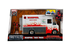 Jada Deadpool taco truck with roof doors open for service windows and play-ready details.