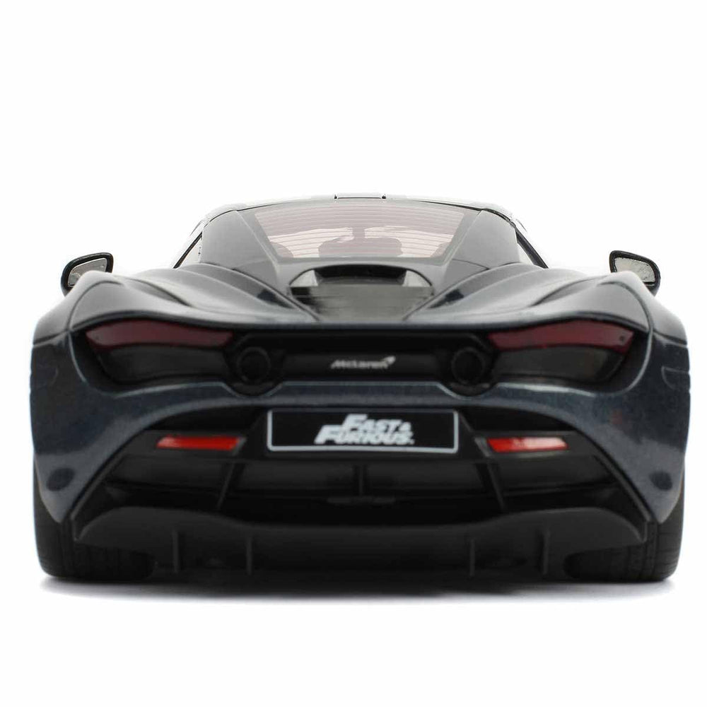 Jada Shaw McLaren 720S premium rubber tires enhance realism on display.