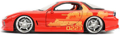 Jada Fast and Furious orange JLS Mazda RX-7 side profile die-cast