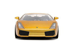 Jada Gold Lamborghini Gallardo with open doors, interior access for display