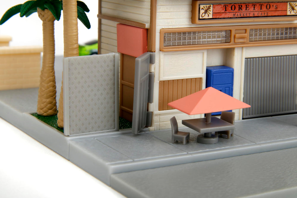 Nano die-cast cars on a shelf from Jada Fast & Furious Nanoscene