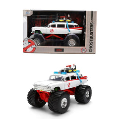Jada Ghostbusters Ecto-1 front view display-ready with bold branding