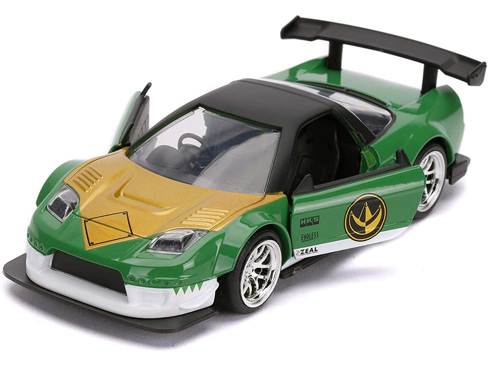 Jada Green Ranger NSX Type-R opening doors for authentic display detail