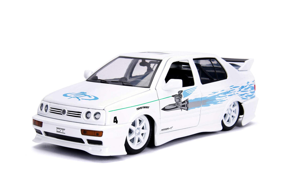 Jada Jesse's Volkswagen Jetta 1:24 front view highlights collectible detail for display.