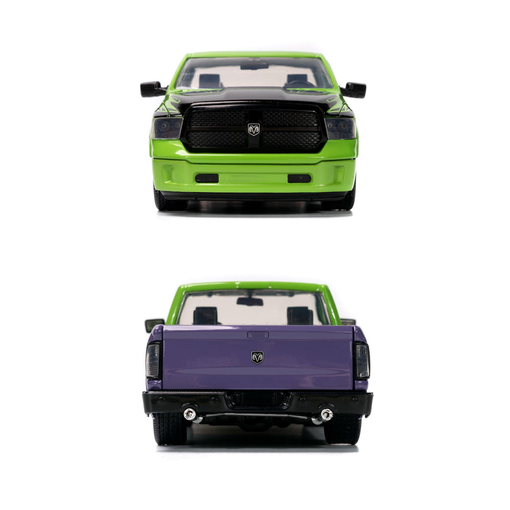 Jada Marvel Dodge Ram opening trunk emphasizes accessible display storage