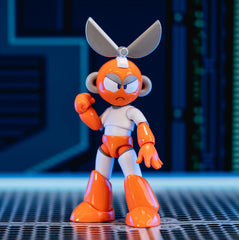 Jada Mega Man Cut Man window box packaging protects figure while highlighting details.