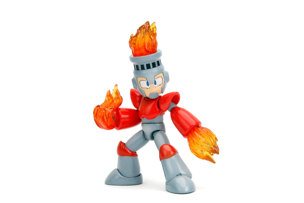 Jada Mega Man Fire Man figure front view for dynamic display and collection