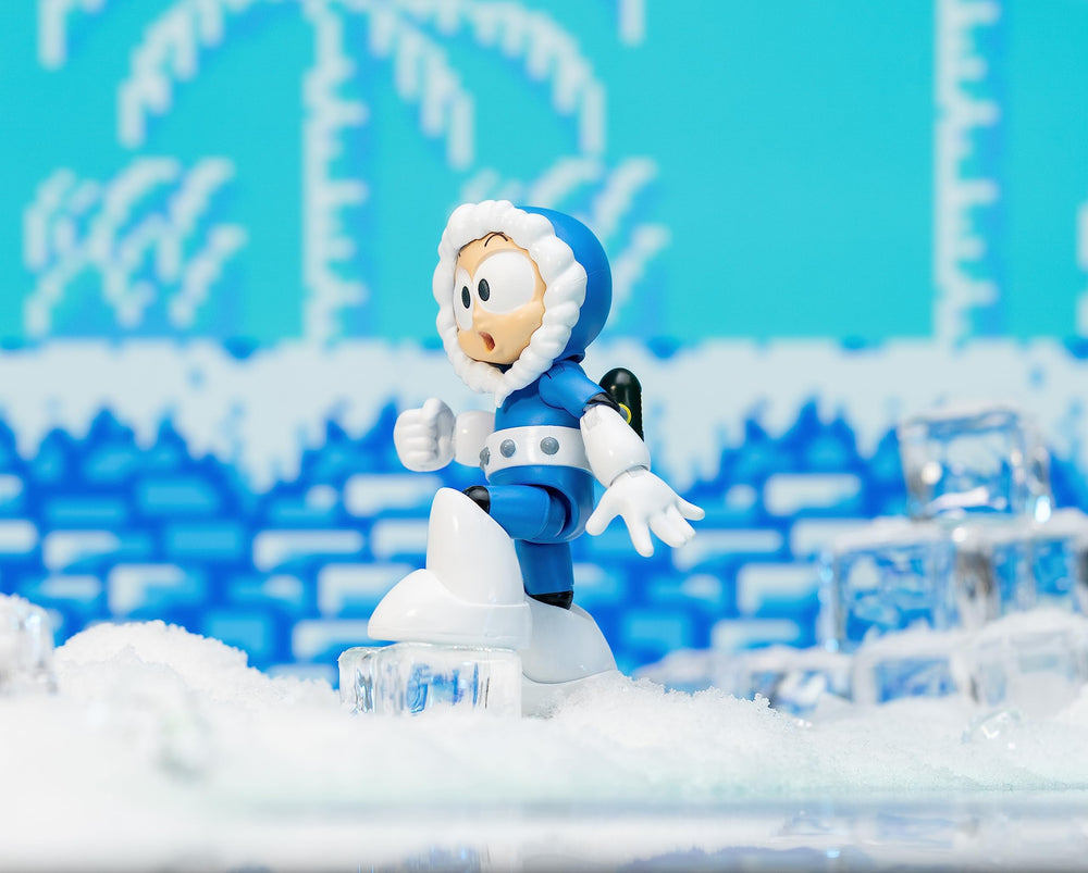Jada Mega Man Ice Man figure detailed sculpt for display collections.