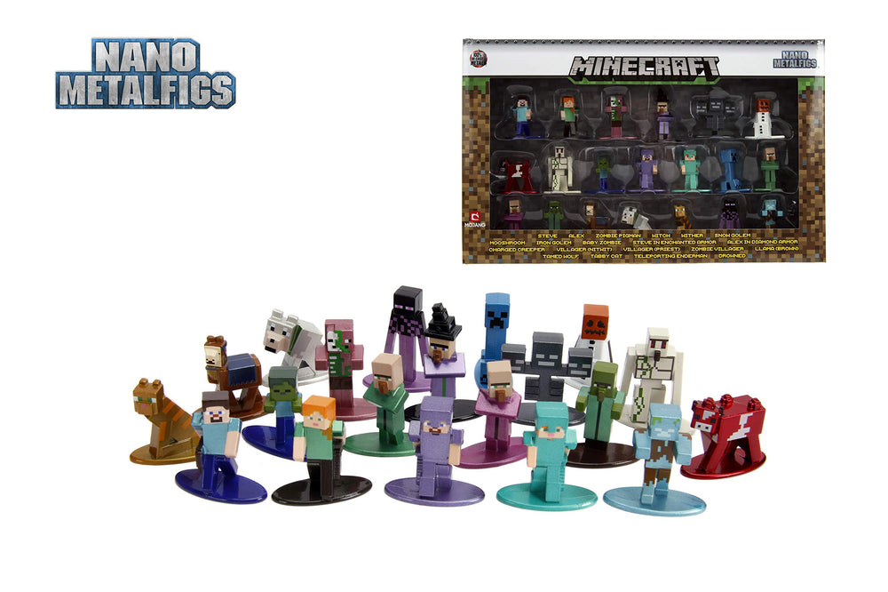 Jada Minecraft Nano Metal Fig paint-quality highlights collectibility and shelf appeal