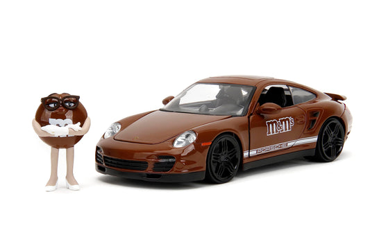 Jada MMS 1:24 Porsche 911 Turbo die-cast car with licensed branding for collectors.