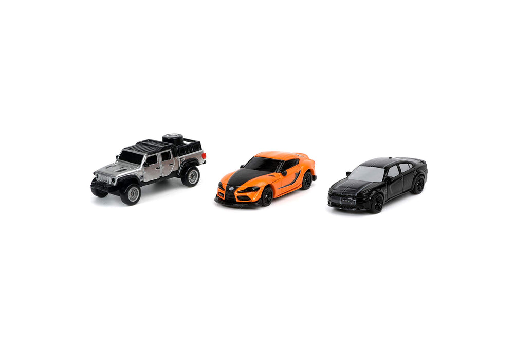 Jada Nano Fast 9 Toyota GR Supra 1:65 scale, licensed styling for fans.
